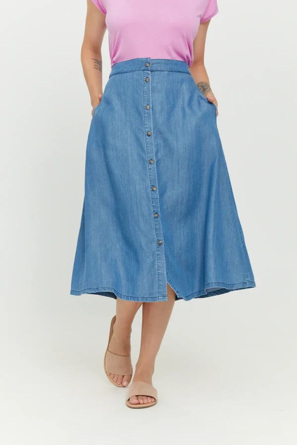 Amelia Skirt dark blue wash