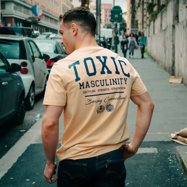 Herren T-Shirt Toxic Masculinity beige