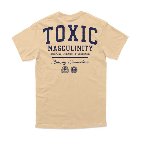 Herren T-Shirt Toxic Masculinity beige – Bild 3