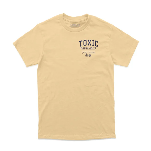 Herren T-Shirt Toxic Masculinity beige – Bild 2