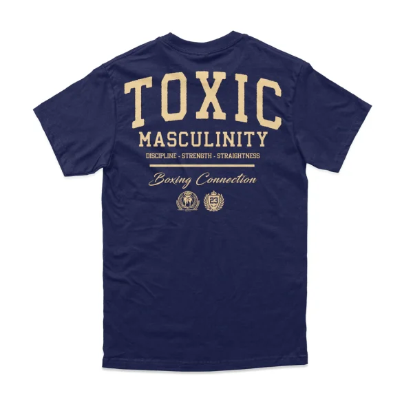 Herren T-Shirt Toxic Masculinity navy – Bild 3