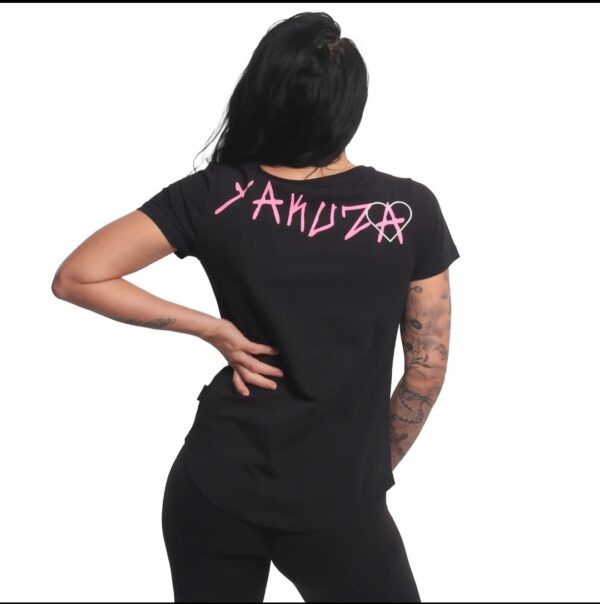 Afraid Curved Crew Neck T-Shirt schwarz – Bild 3