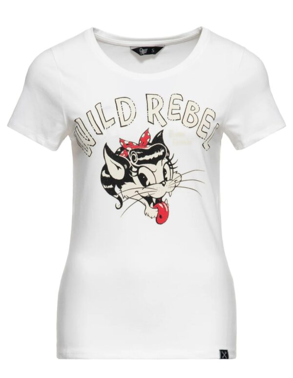 T-SHIRT «WILD REBEL» weiß