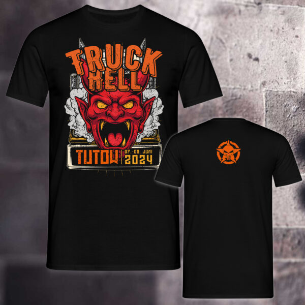 Truck Hell Event-Shirt mit großen Frontdruck schwarz