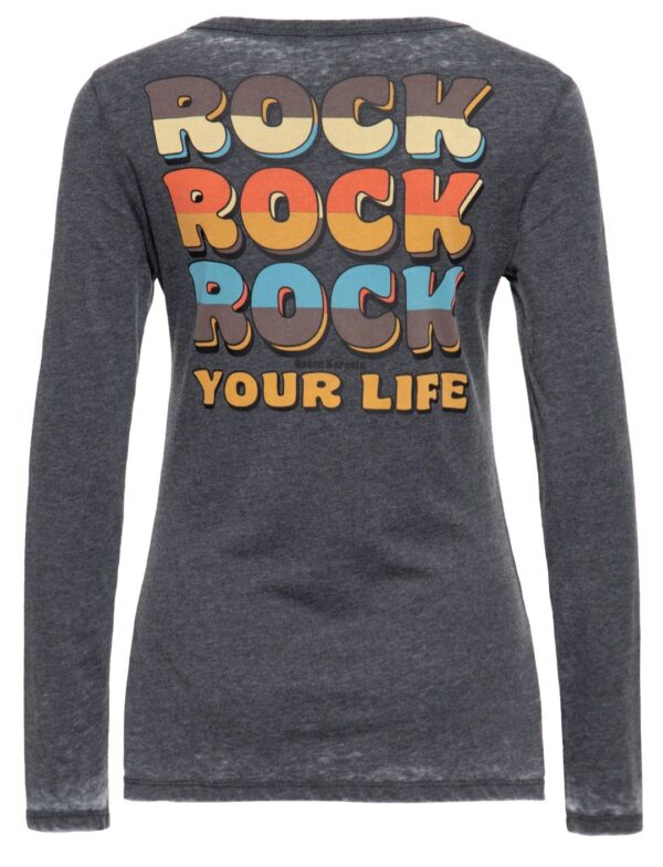 Enzym Wash Langarmshirt «Rock Your Life» – Bild 4