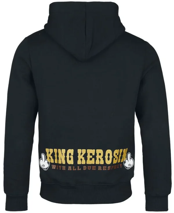 "Rock'N'Roll Hoodie" Kapuzenpullover schwarz von King Kerosin – Bild 2