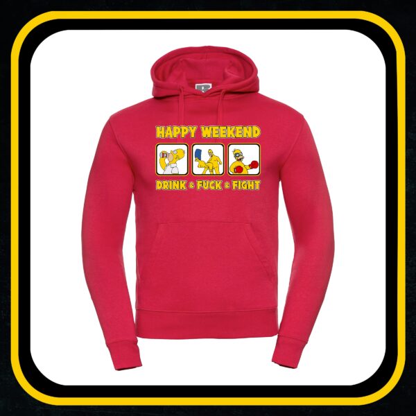 Hooded Sweat „Happy Weekend“ – Bild 5