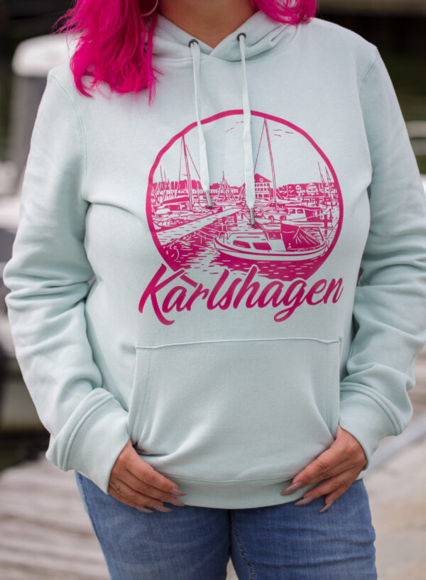 Damen Kapuzen Sweater QUEEN - Motiv Karlshagen Hafen – Bild 2