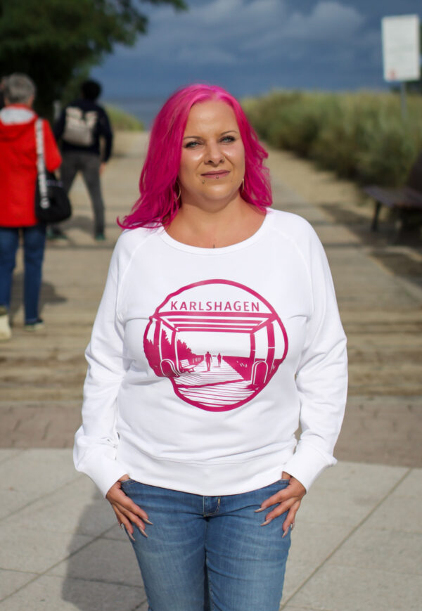 Damen Sweater mit Karlshagen " Strandaufgang "