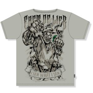 Fact of Life T-Shirt „I Yam What I Yam“ TS-90 mineral gray