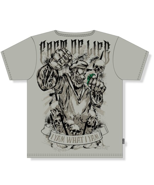 Fact of Life T-Shirt „I Yam What I Yam“ TS-90 mineral gray