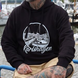 Alternative view of Männer Hoodie Motiv Karlshagen Hafen / schwarz