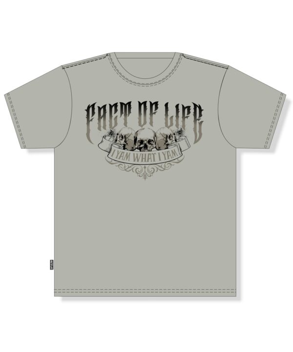 Fact of Life T-Shirt „I Yam What I Yam“ TS-90 mineral gray – Bild 2