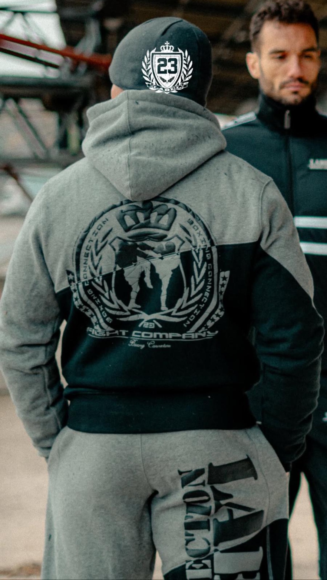 Männer Zip-Hoodie BCTA 2.0 schwarz-grau