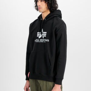Basic Hoodie  Alpha Industries schwarz – Bild 2