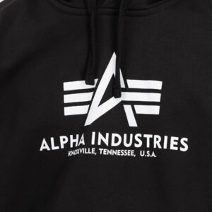 Basic Hoodie  Alpha Industries schwarz – Bild 4
