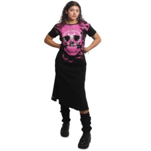 Lost Skull Midi T-Shirt Kleid – Bild 2