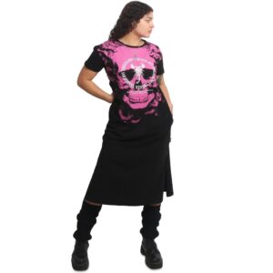 Lost Skull Midi T-Shirt Kleid – Bild 4