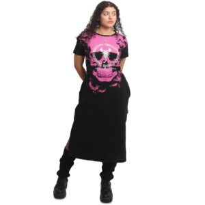 Lost Skull Midi T-Shirt Kleid – Bild 7