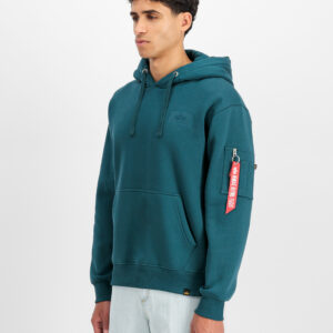 Backprint Hoodie Alpha Industries deep petrol