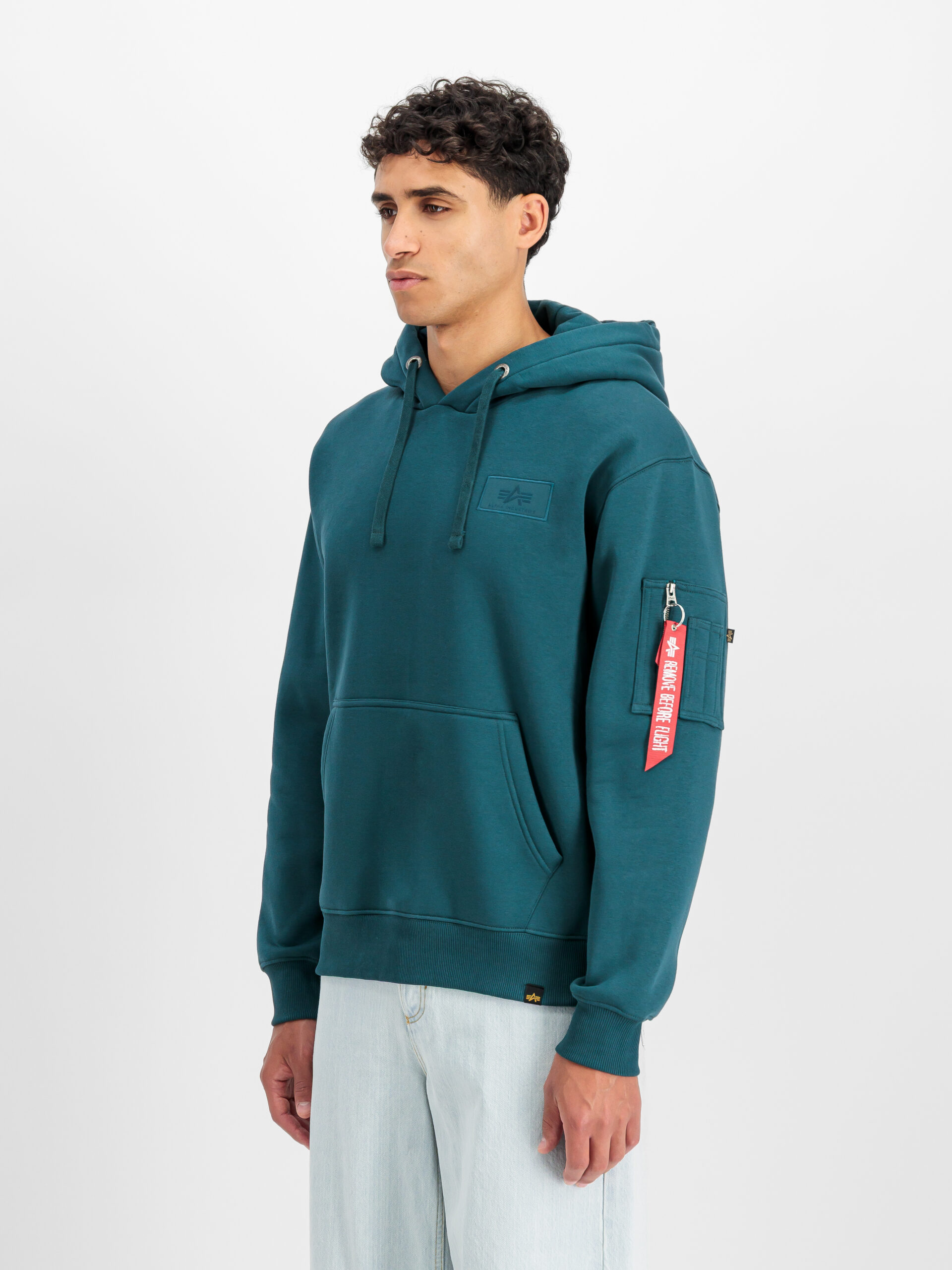 Backprint Hoodie Alpha Industries deep petrol