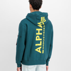 Backprint Hoodie Alpha Industries deep petrol – Bild 4
