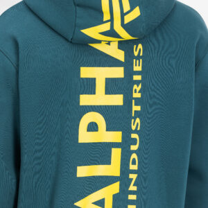 Backprint Hoodie Alpha Industries deep petrol – Bild 2