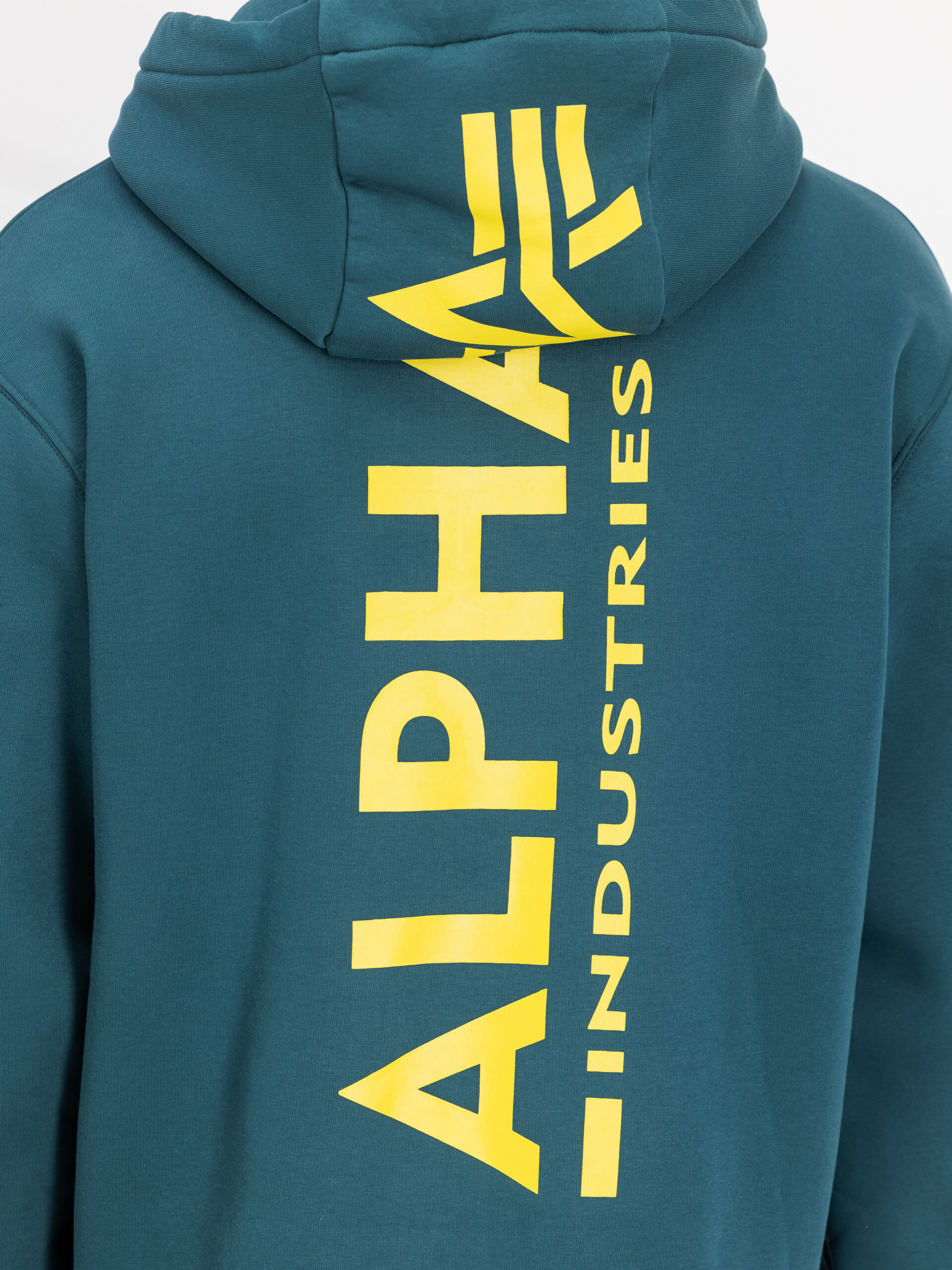 Backprint Hoodie Alpha Industries deep petrol – Bild 2