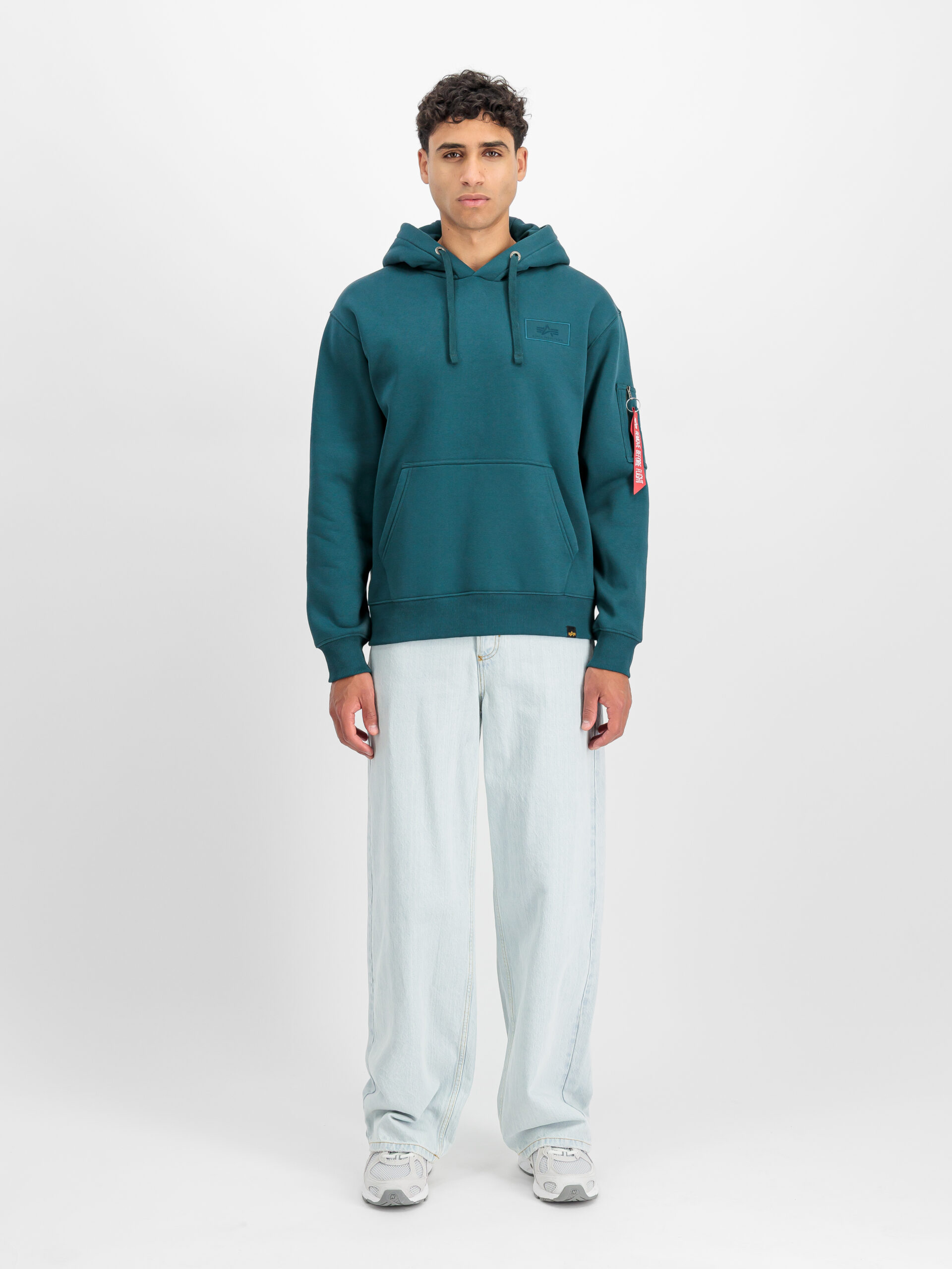 Backprint Hoodie Alpha Industries deep petrol – Bild 6
