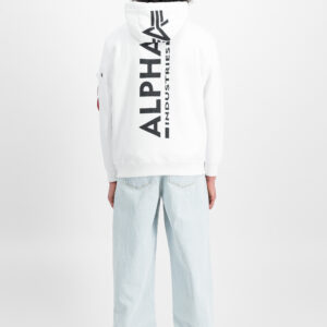 Backprint Hoodie Alpha Industries white – Bild 3