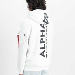 Backprint Hoodie Alpha Industries white – Bild 2