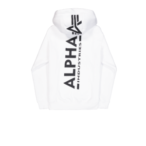 Backprint Hoodie Alpha Industries white – Bild 5