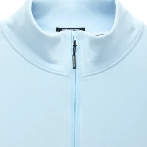 Kraviz Sweatshirt mit Viertelreißverschluss, Himmelblau – Bild 5