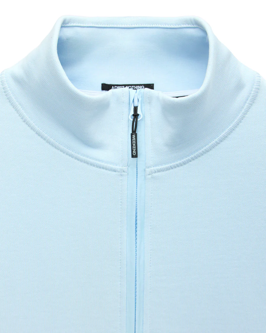 Kraviz Sweatshirt mit Viertelreißverschluss, Himmelblau – Bild 5