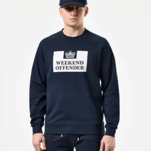 Penitenty Klassisches Sweatshirt Navi