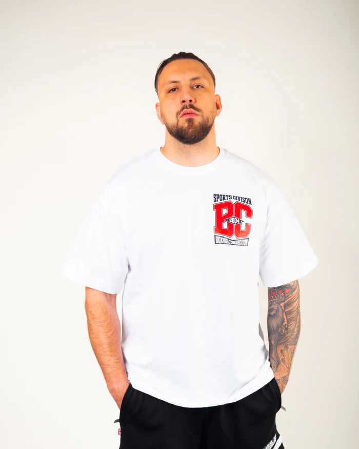 Männer Oversize T-Shirt Sports Division - weiß | Label 23 – Bild 3