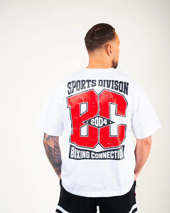 Männer Oversize T-Shirt Sports Division - weiß | Label 23