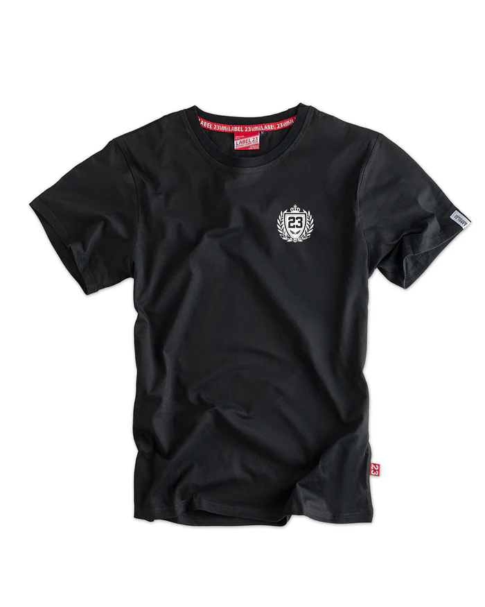Männer T-Shirts Label 23 Logoprint schwarz