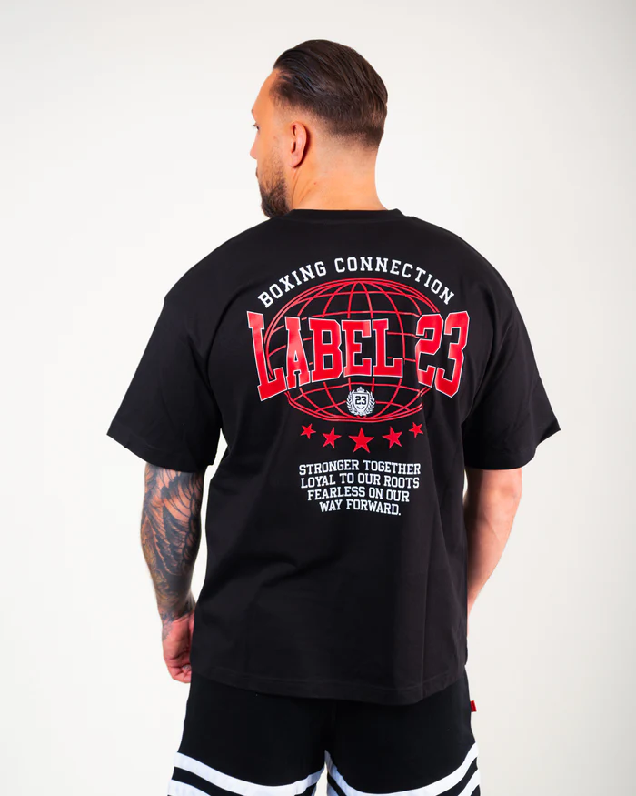 Männer Oversize T-Shirt Stronger - schwarz | Label 23