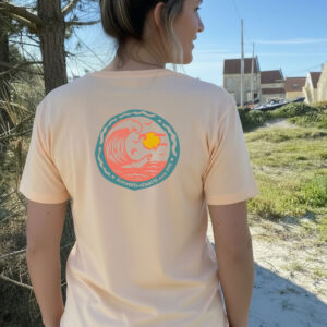 Schwerelosigkite Shirt „Wave“ Unisex peach