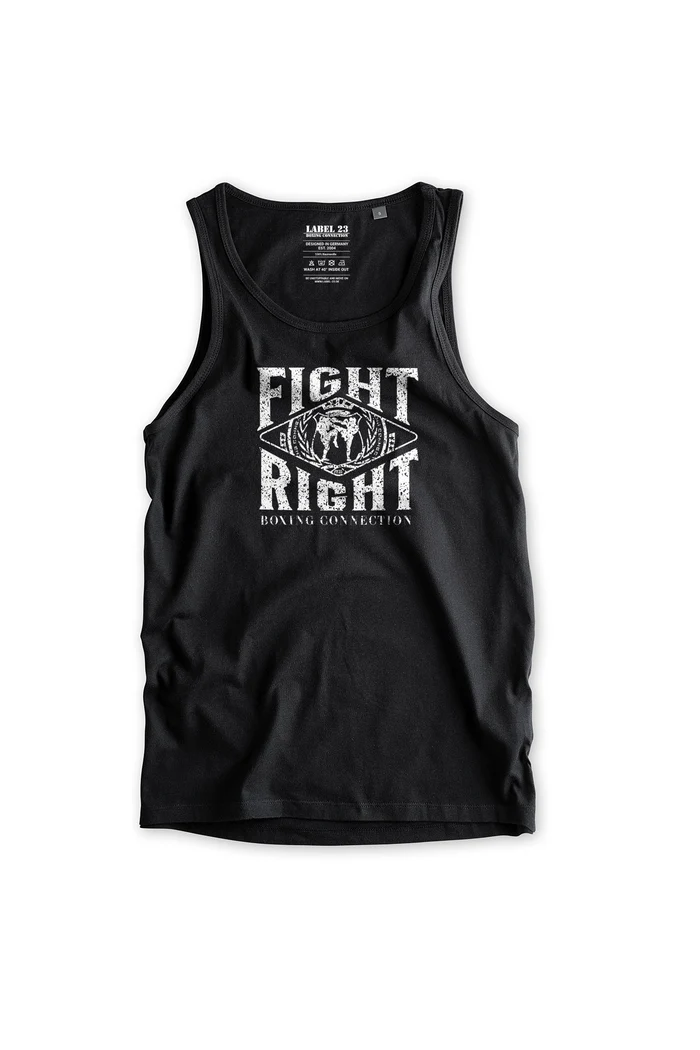 Männer Tanktop Fight Right - schwarz | Label 23