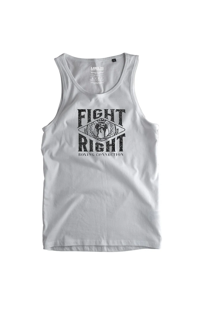 Männer Tanktop Fight Right - weiß | Label 23