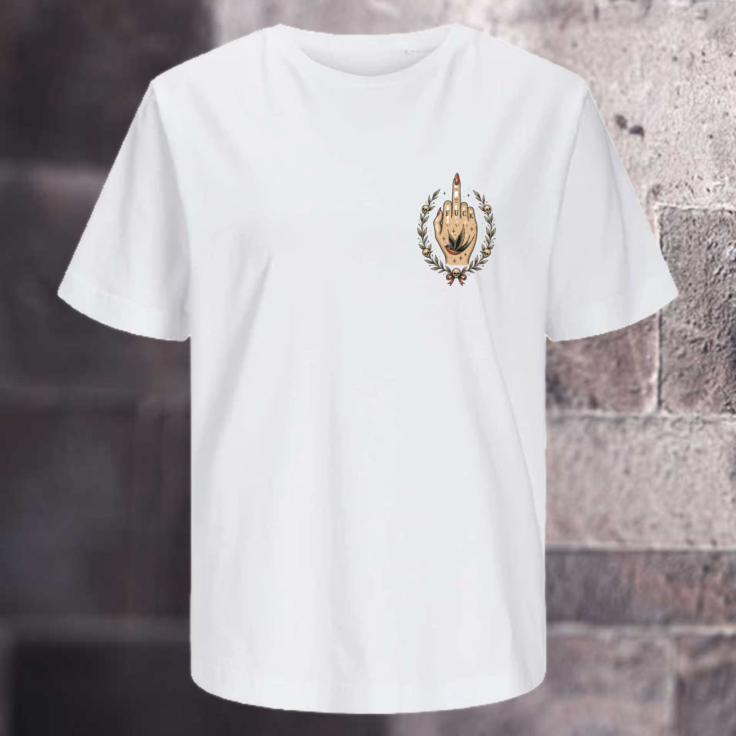 Jack & Jones - Grace Women Tee weiß / kleiner Brustdruck